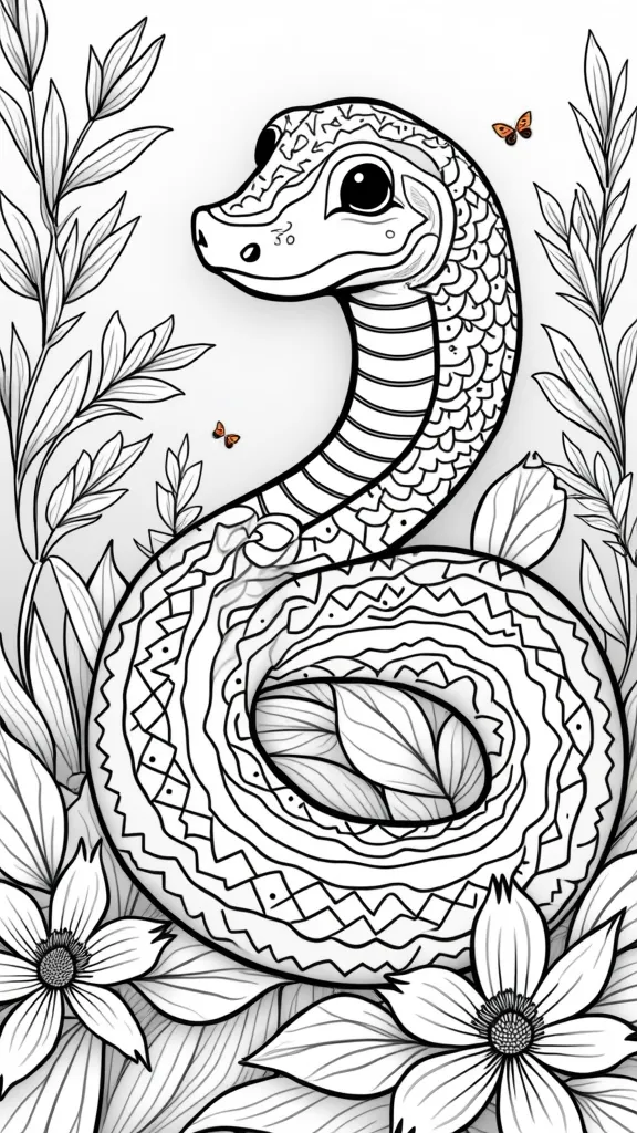 Page de couleur serpent